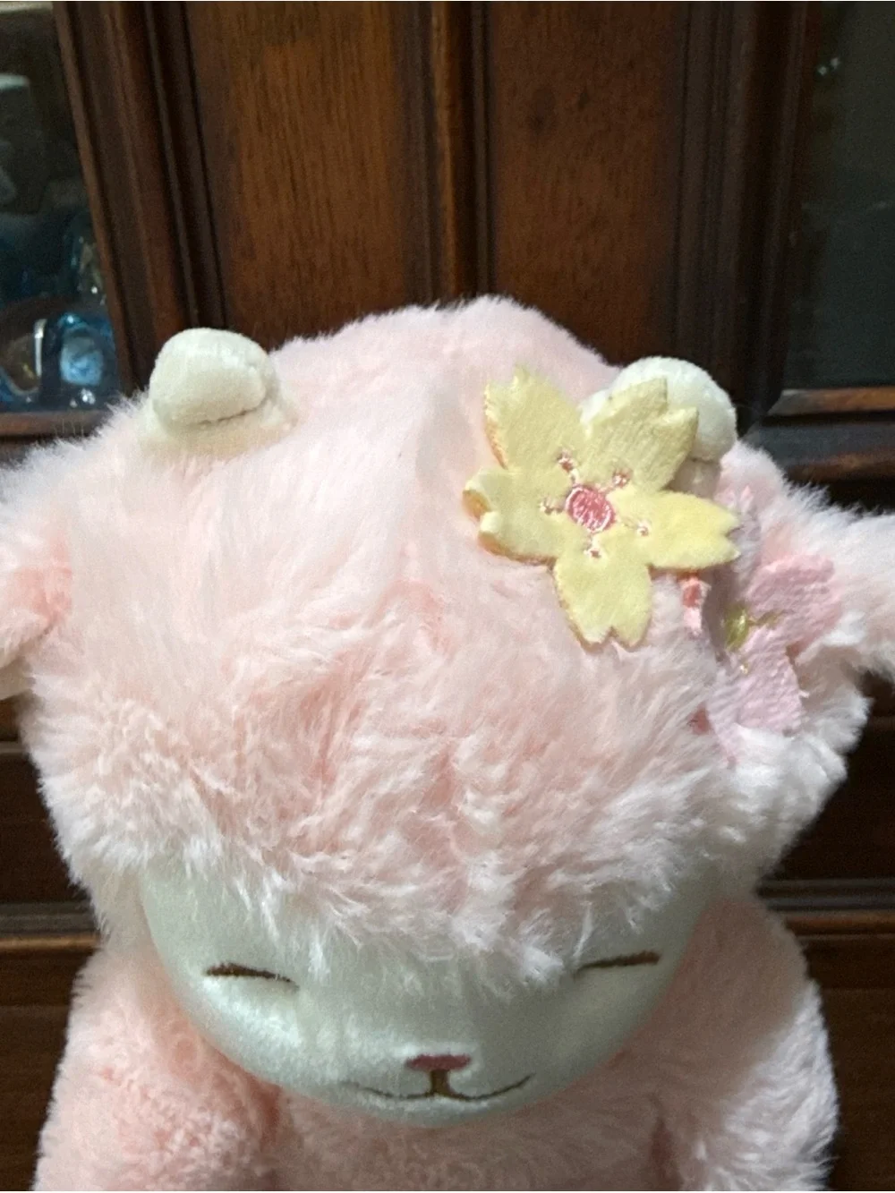 Miniso Lamb Baa Series Sakura Lamb Pink W/Flowers Plush Stuffed Animal Toy